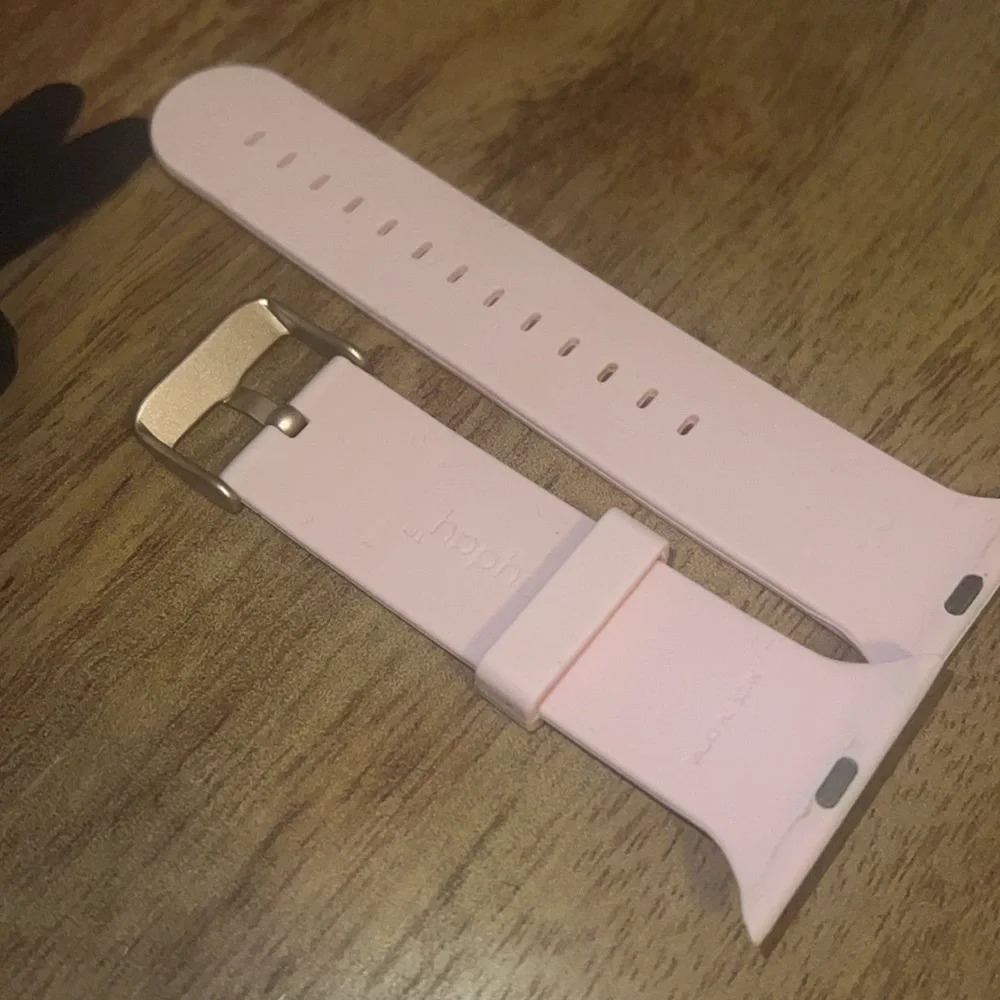 Pink Smartwatch Band with Black Bunny Cover
